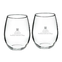 NLC Nighthawks Two-Piece 21oz. Stemless Wine Glass Set