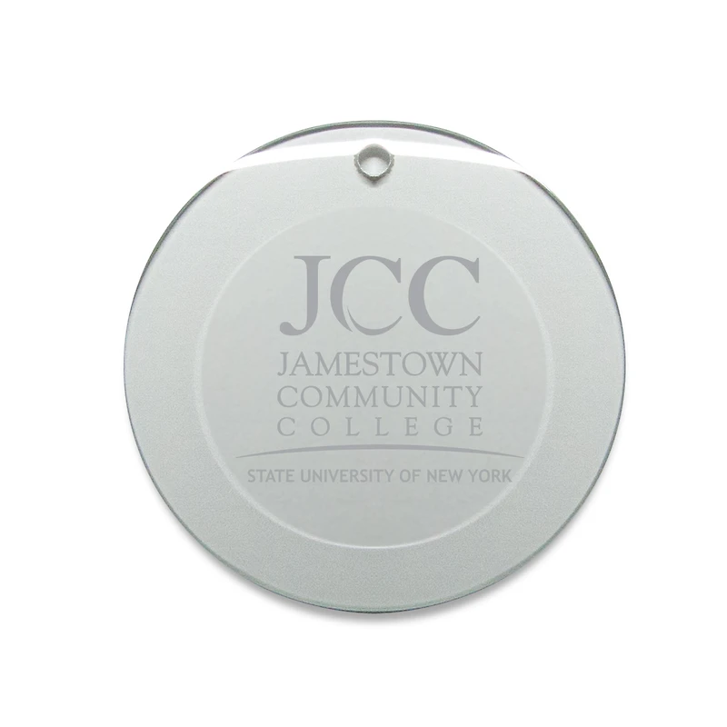 SUNY Jamestown Community College 3'' Round Glass Ornament