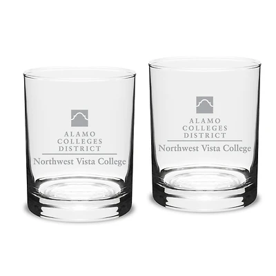 NVC Wildcats 14oz. Classic Double Old Fashion Glass Set