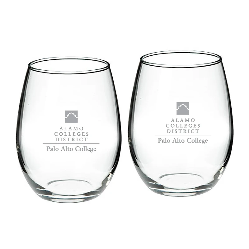 PAC Palominos Two-Piece 21oz. Stemless Wine Glass Set