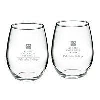 PAC Palominos Two-Piece 21oz. Stemless Wine Glass Set