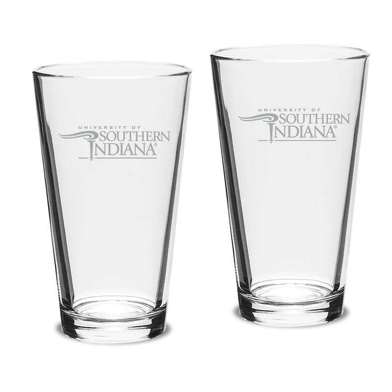 Southern Indiana Screaming Eagles Two-Piece 16oz. Classic Pub Glass Set