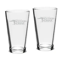Southern Indiana Screaming Eagles Two-Piece 16oz. Classic Pub Glass Set
