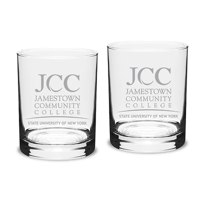SUNY Jamestown Community College 14oz. Classic Double Old Fashion Glass Set