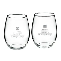 SPC Tigers Two-Piece 21oz. Stemless Wine Glass Set