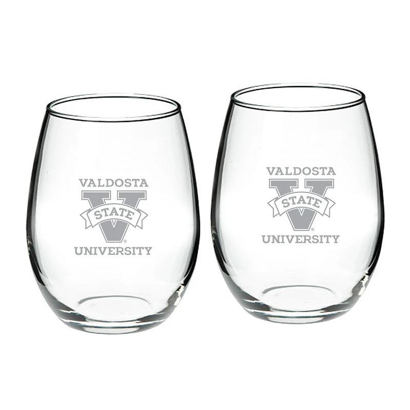 Valdosta State Blazers Two-Piece 21oz. Stemless Wine Glass Set