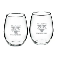 Valdosta State Blazers Two-Piece 21oz. Stemless Wine Glass Set
