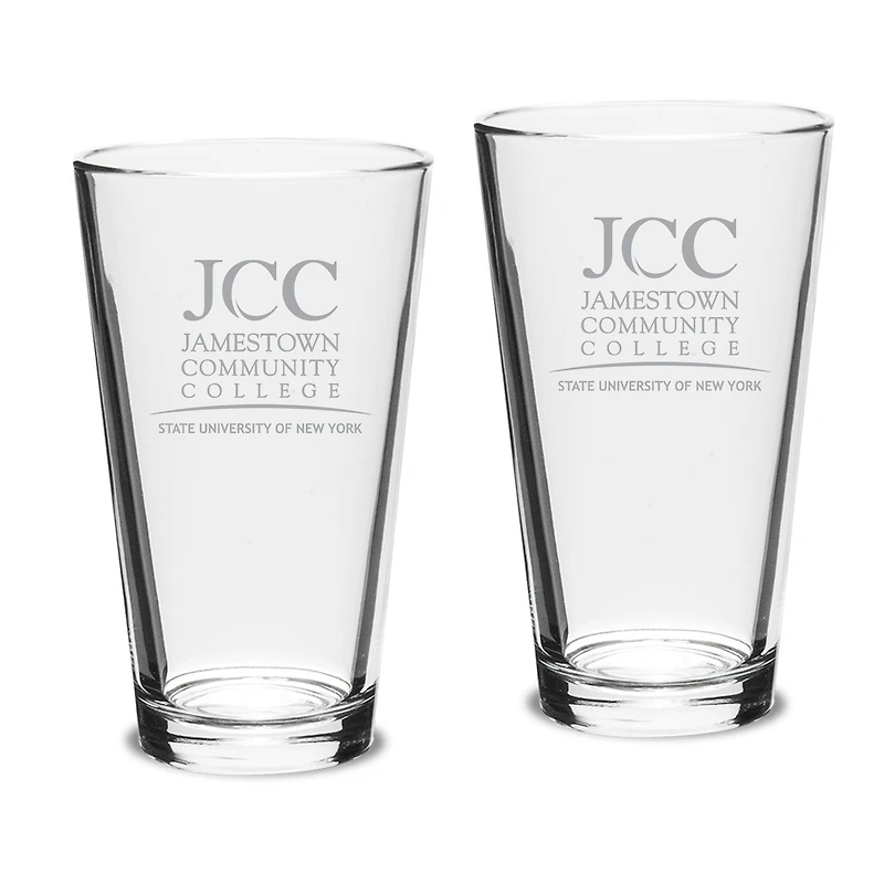 SUNY Jamestown Community College Two-Piece 16oz. Classic Pub Glass Set