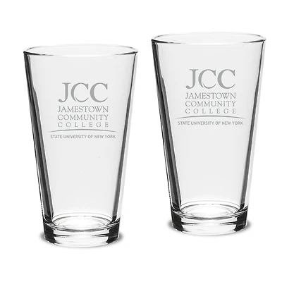 SUNY Jamestown Community College Two-Piece 16oz. Classic Pub Glass Set
