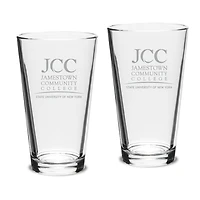 SUNY Jamestown Community College Two-Piece 16oz. Classic Pub Glass Set