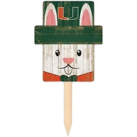 Miami Hurricanes 16" x 19" Easter Bunny Yard Stake