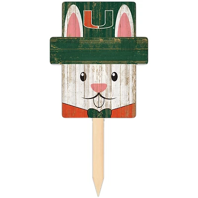 Miami Hurricanes 16" x 19" Easter Bunny Yard Stake