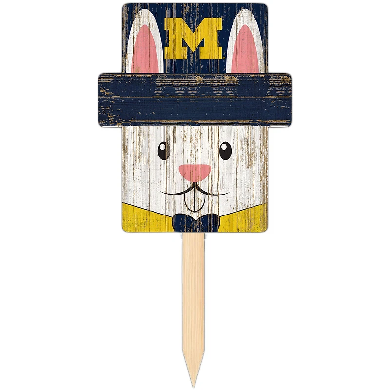Michigan Wolverines 16" x 19" Easter Bunny Yard Stake