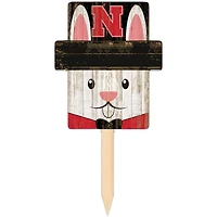 Nebraska Huskers 16" x 19" Easter Bunny Yard Stake