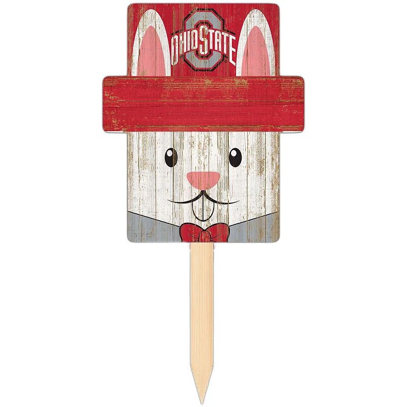 Ohio State Buckeyes 16" x 19" Easter Bunny Yard Stake