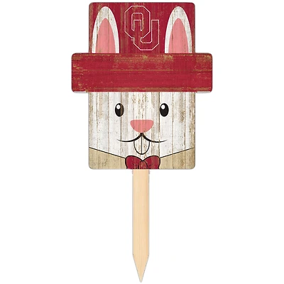 Oklahoma Sooners 16" x 19" Easter Bunny Yard Stake
