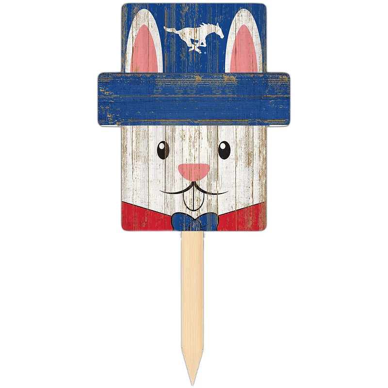 SMU Mustangs 16" x 19" Easter Bunny Yard Stake
