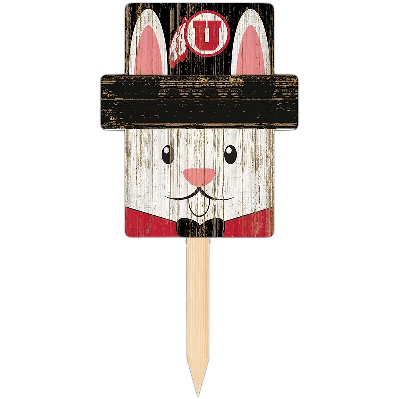 Utah Utes 16" x 19" Easter Bunny Yard Stake