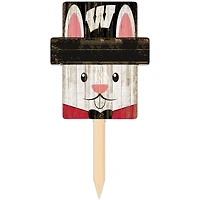 Wisconsin Badgers 16" x 19" Easter Bunny Yard Stake