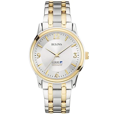 Men's Surry Community College Bulova Classic Two-Tone Round Watch