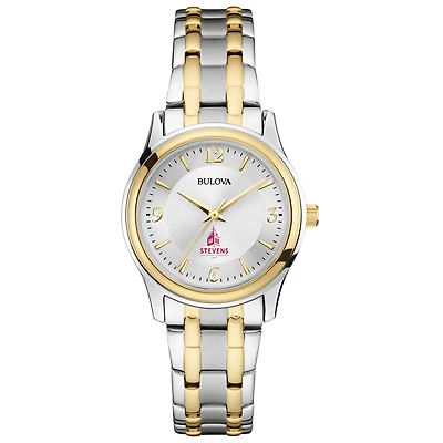 Women's Stevens Institute of Technology Ducks Bulova Classic Two-Tone Round Watch