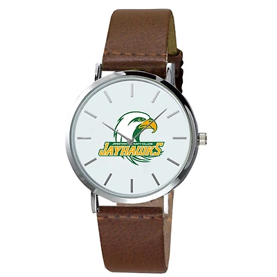 Men's SUNY Jamestown Community College Plexus Brown Leather Watch