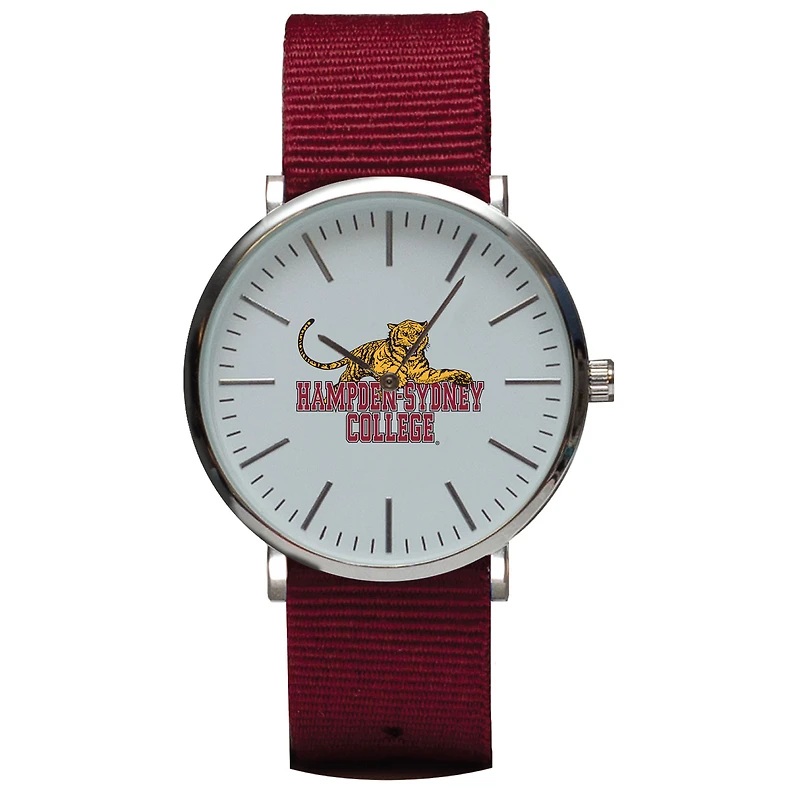 Hampden-Sydney College Tigers Stitch Nylon Strap Watch