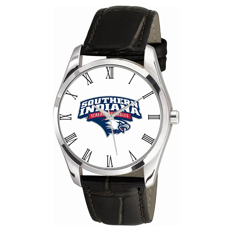 Men's Southern Indiana Screaming Eagles Berkeley Black Leather Watch