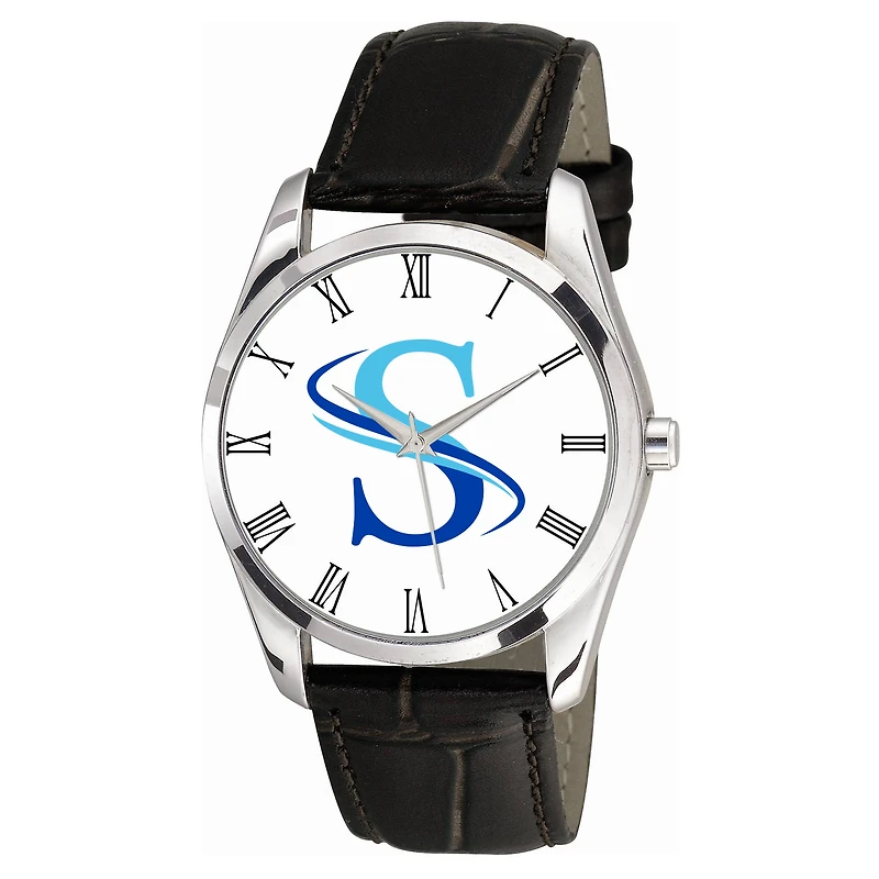 Men's Southern West Virginia Community and Technical College Berkeley Black Leather Watch