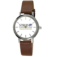 Women's Surry Community College Plexus Brown Leather Watch
