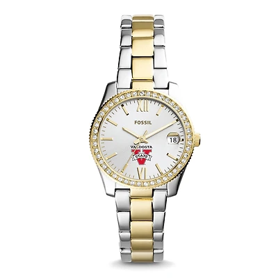 Women's Valdosta State Blazers Fossil Scarlette Mini Two Tone Stainless Steel Watch