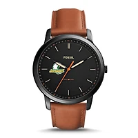 Men's SUNY Jamestown Community College Fossil Minimalist Slim Light Brown Leather Watch