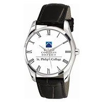 Women's SPC Tigers Berkeley Black Leather Watch