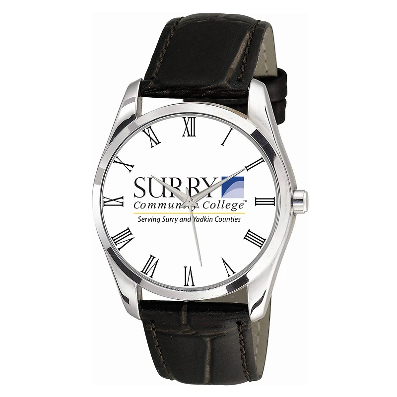 Women's Surry Community College Berkeley Black Leather Watch