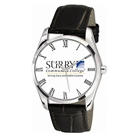 Women's Surry Community College Berkeley Black Leather Watch
