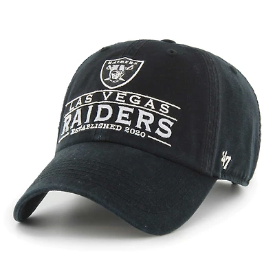 Men's '47  Black Las Vegas Raiders Vernon Clean Up Adjustable Hat