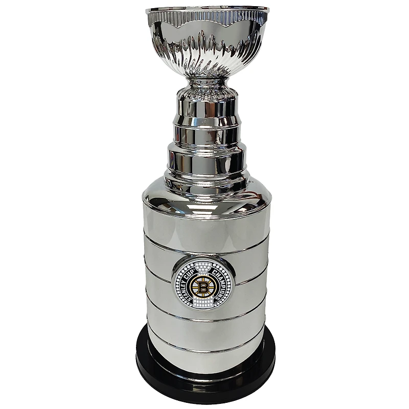 Silver Boston Bruins 14" Stanley Cup Coin Bank Replica Trophy