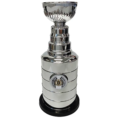 Silver Boston Bruins 14" Stanley Cup Coin Bank Replica Trophy