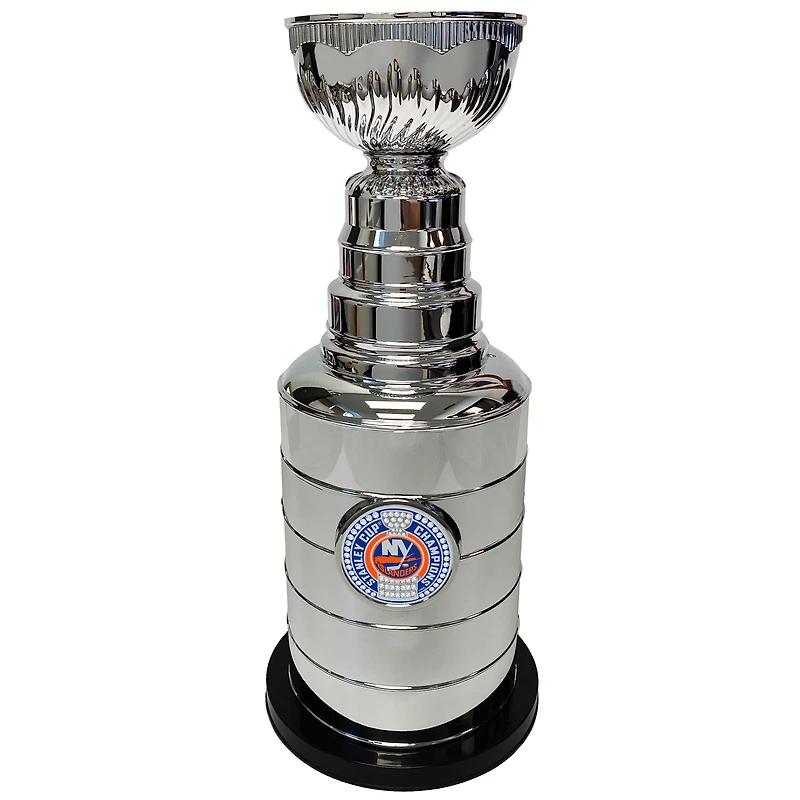 Silver New York Islanders 14" Stanley Cup Coin Bank Replica Trophy