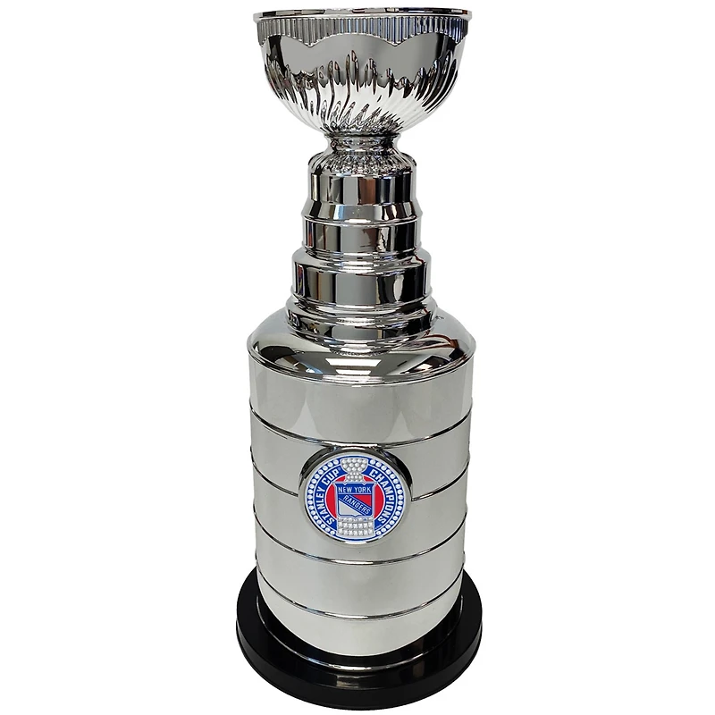 Silver New York Rangers 14" Stanley Cup Coin Bank Replica Trophy