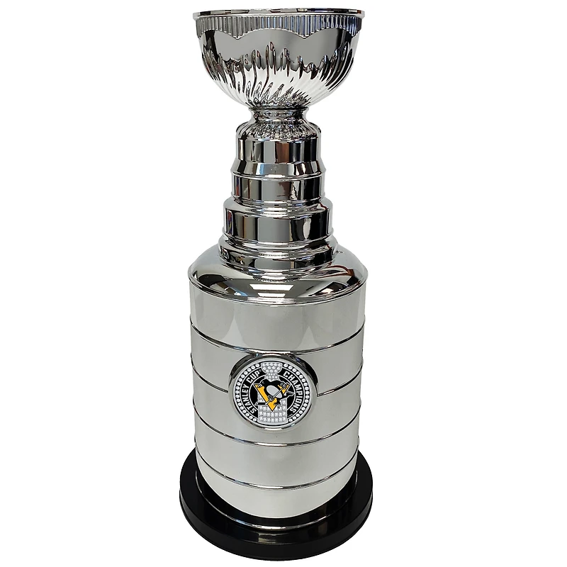 Silver Pittsburgh Penguins 14" Stanley Cup Coin Bank Replica Trophy
