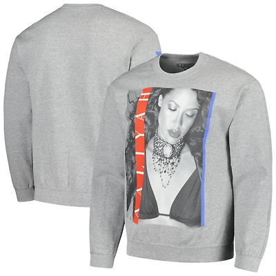 Unisex Ripple Junction Heather Gray Aaliyah Graphic Fleece Sweatshirt