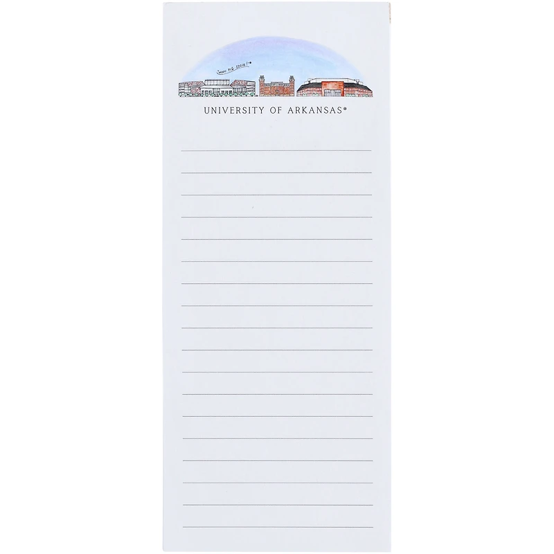 Arkansas Razorbacks Valiant Skyline Notepad