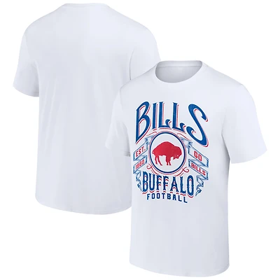 Men's NFL x Darius Rucker Collection by Fanatics White Buffalo Bills Vintage Football T-Shirt