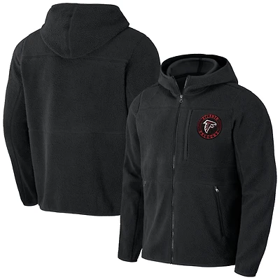 Men's NFL x Darius Rucker Collection by Fanatics Black Atlanta Falcons Sherpa Full-Zip Hoodie