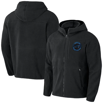Men's NFL x Darius Rucker Collection by Fanatics Black Carolina Panthers Sherpa Full-Zip Hoodie