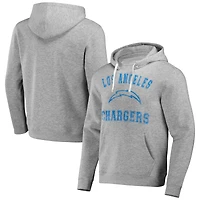 Men's NFL x Darius Rucker Collection by Fanatics Heather Gray Los Angeles Chargers Coaches Pullover Hoodie