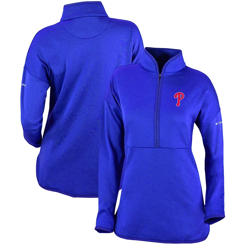 Women's Columbia  Royal Philadelphia Phillies Go For It Half-Zip Pullover Top