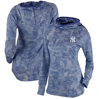 Women's Columbia  Navy New York Yankees Omni-Wick Sunday Ball Pullover Hoodie