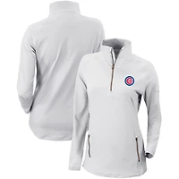 Women's Columbia  White Chicago Cubs Omni-Wick Outward Nine Quarter-Zip Pullover Top